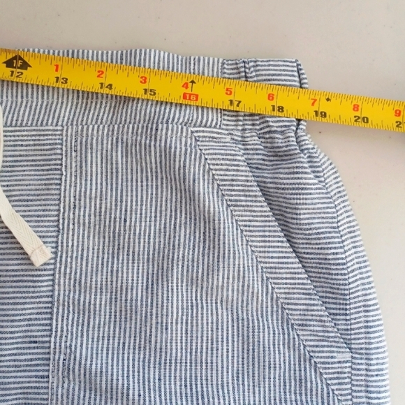 NWT Talbots Nautical Striped Linen Cotton Sz XL Breathable Contemporary Shorts - Picture 2 of 12